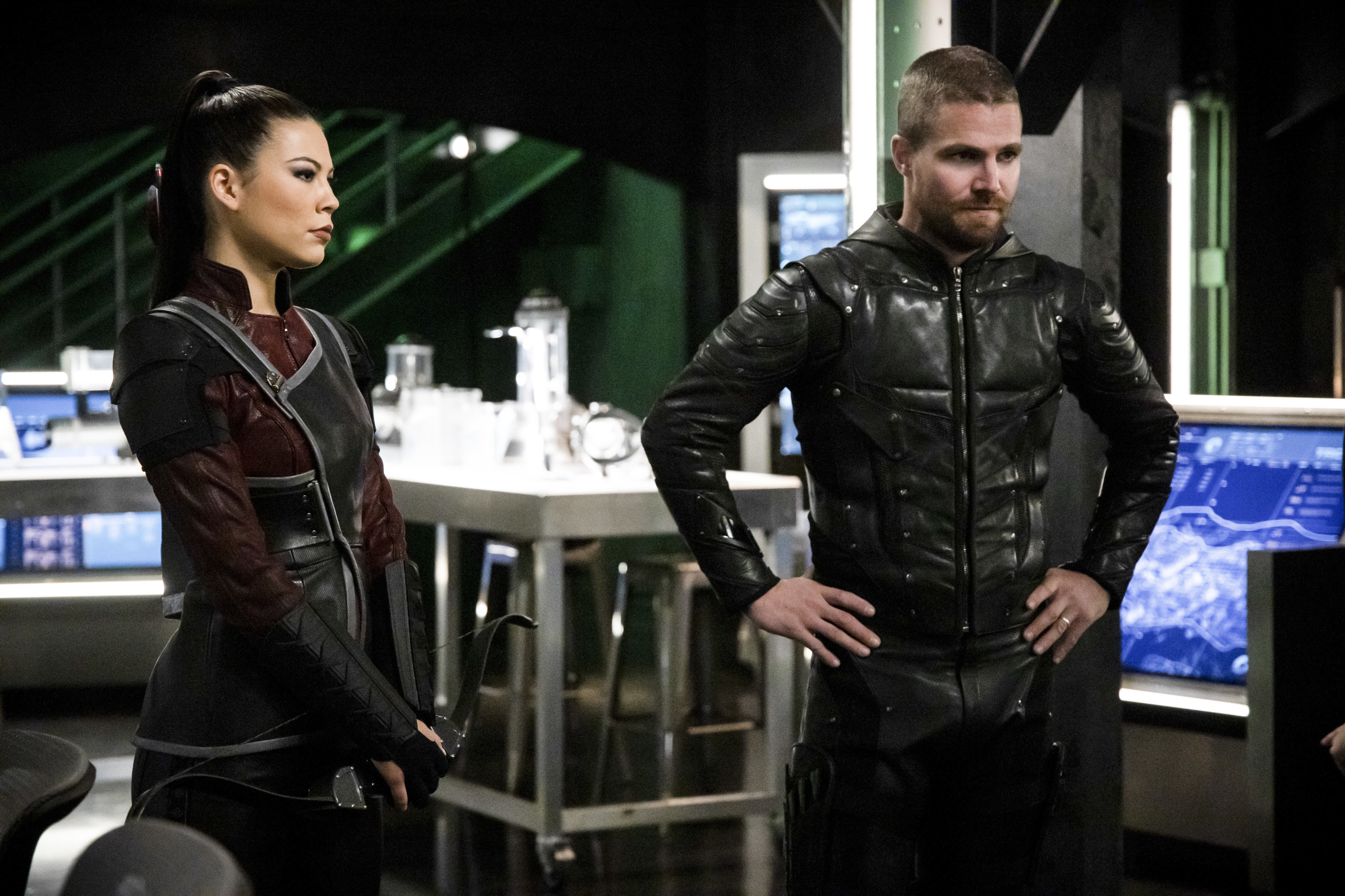 Arrow Oliver Tries To Help Emiko In New Photos From Season 7 Episode 17 Inheritance 8933